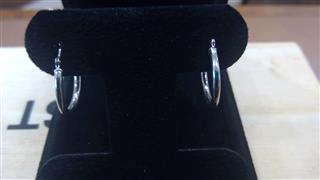 Gold Earrings 14K White Gold 0.84g